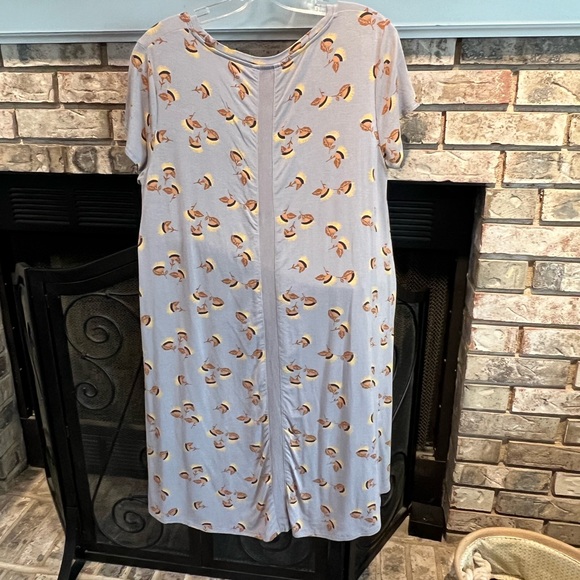 Matilda Jane short sleeve print dress, lt blue, size Large, EUC - Picture 3 of 3